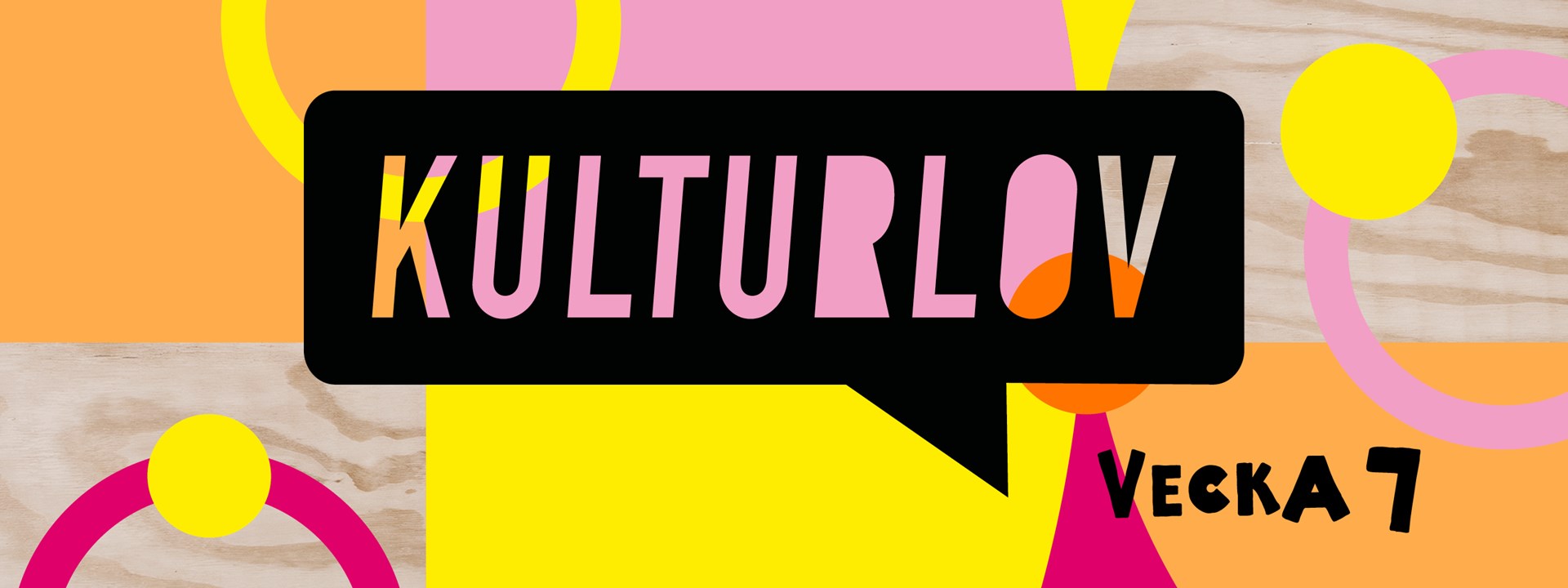 Dekorativ affischbild för Kulturlov vecka 7.