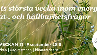 Bli en del av Klimatveckan 2018!