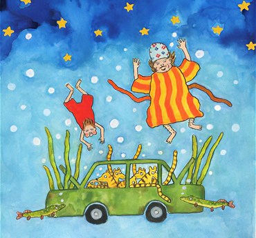 Affischbild för "Det kommer tigrar" på Kulturhuset Spira 1 februari. 