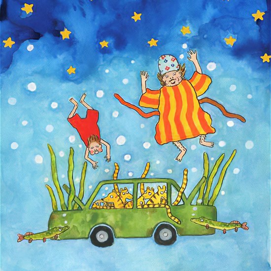 Affischbild för "Det kommer tigrar" på Kulturhuset Spira 1 februari. 