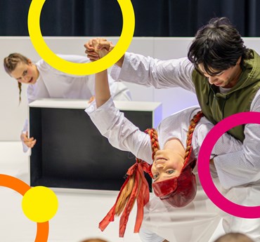 Dekorativ affischbild för dansföreställningen Snödrottningen under Kulturlov.