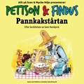 Affischbild för familjeföreställningen Pettson & Findus Pannkakstårtan 12 april på Kulturhuset Spira. 