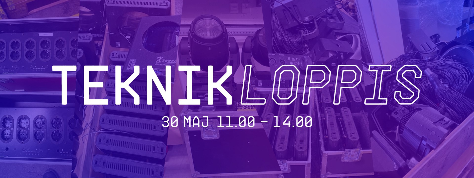 Affischbild för evenemanget Teknikloppis på Kulturhuset Spira. 