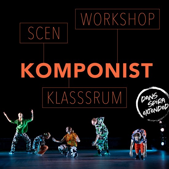Fem dansare i färgglada kläder